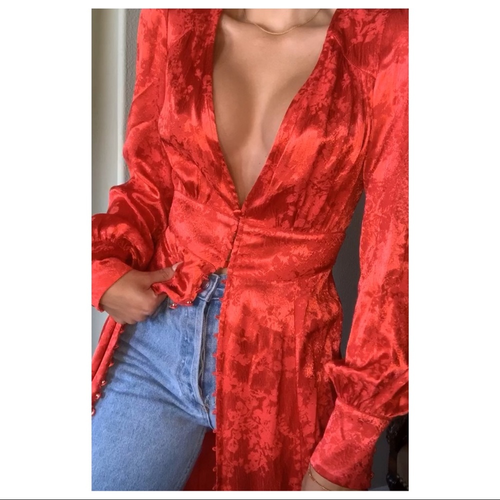 FreePeople Silk Kimono Dress/Trench